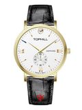 ĐỒNG HỒ TOPHILL TA057G.PB6297 Nam máy quartz kính sapphire size 38mm 3ATM