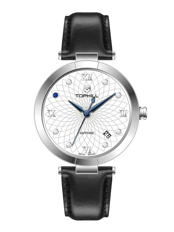 ĐỒNG HỒ TOPHILL TE061L.PB1262 Nữ Máy Quartz(pin) Kính sapphire Size 33mm 5ATM