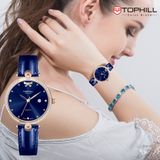 ĐỒNG HỒ TOPHILL TE063L.ML3357 Nữ Máy quartz(pin) Dây da Kính sapphire 5ATM