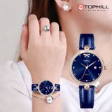 ĐỒNG HỒ TOPHILL TE063L.ML3357 Nữ Máy quartz(pin) Dây da Kính sapphire 5ATM