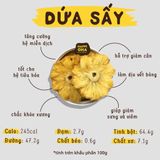 Dứa Sấy Mộc Không Thêm Đường Tinh Luyện - Hỗ Trợ Eat Clean HAPPI OHA