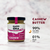 Bơ Hạt Điều Nguyên Chất Không Đường Xay Mịn Tự Nhiên HAPPI OHA Cashew Butter