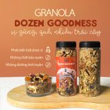 Ngũ Cốc Ăn Sáng/Ăn Kiêng Không Đường Tinh Luyện Vị 12 Loại Hạt Trái - Granola Dozen Goodness HAPPI OHA