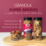 Ngũ Cốc Ăn Sáng/Ăn Kiêng Không Đường Tinh Luyện Vị 8 Loại Hạt Trái - Granola Super Berries HAPPI OHA