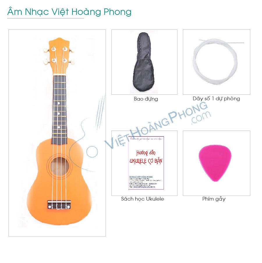 Đàn Ukulele Soprano Gỗ - Orange
