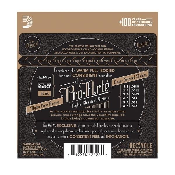 Dây đàn Guitar Classic D’Addario EJ45