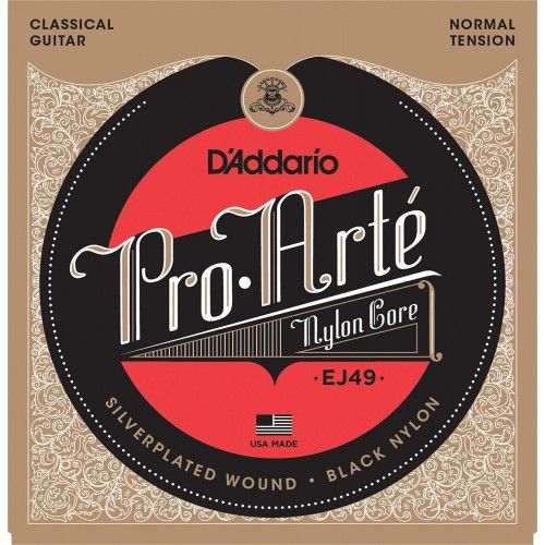 Dây đàn Guitar Classic D’Addario EJ49 Black Nylon