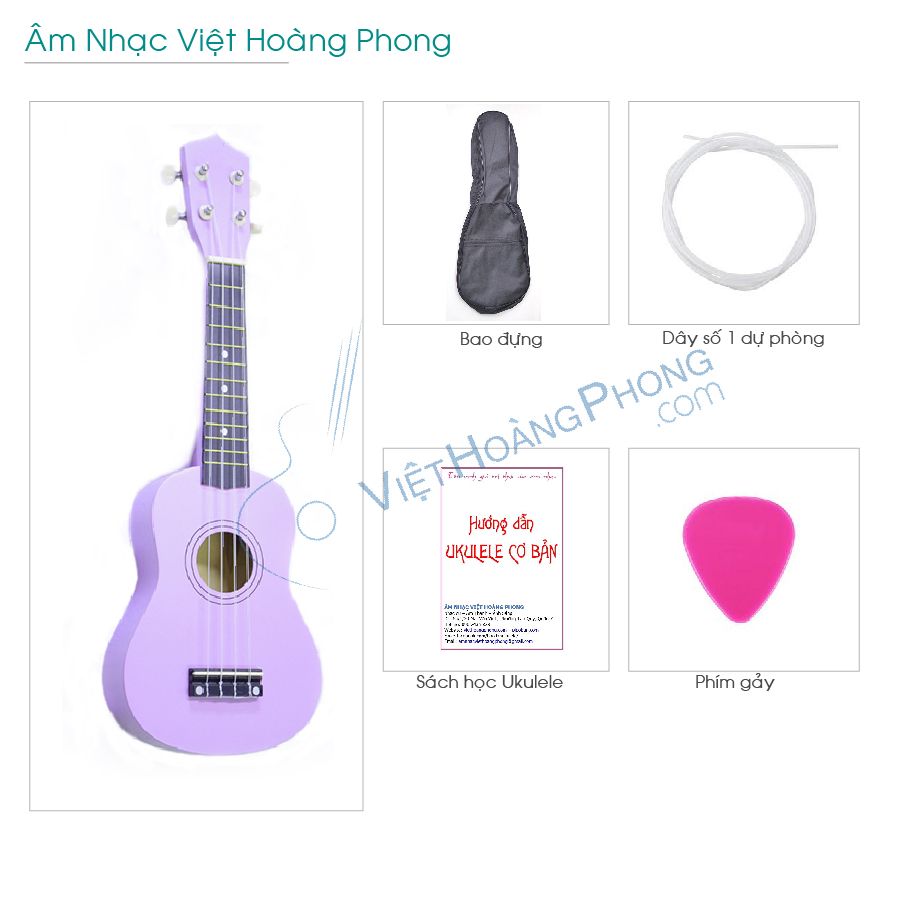 Đàn Ukulele Soprano Gỗ - Purple