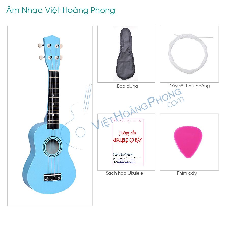 Đàn Ukulele Soprano Gỗ - Blue