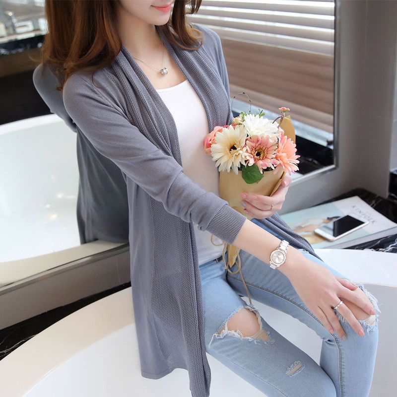 Áo len nữ dáng dài phong cách Hàn Quốc