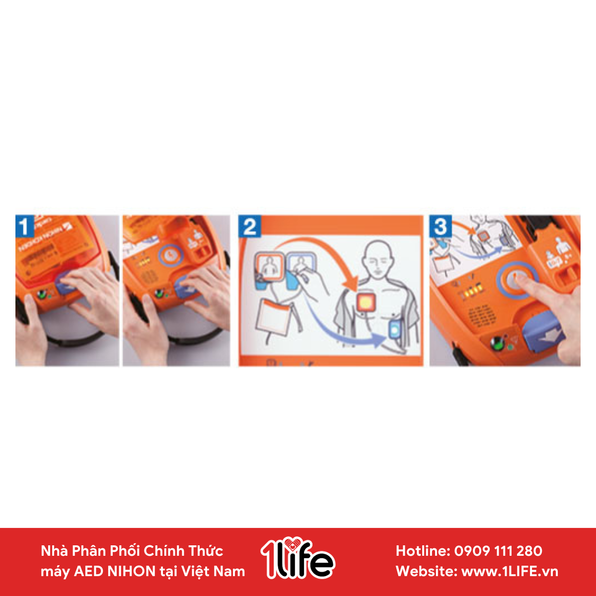Máy sốc tim tự động (AED) - AED Nihon Kohden 3100