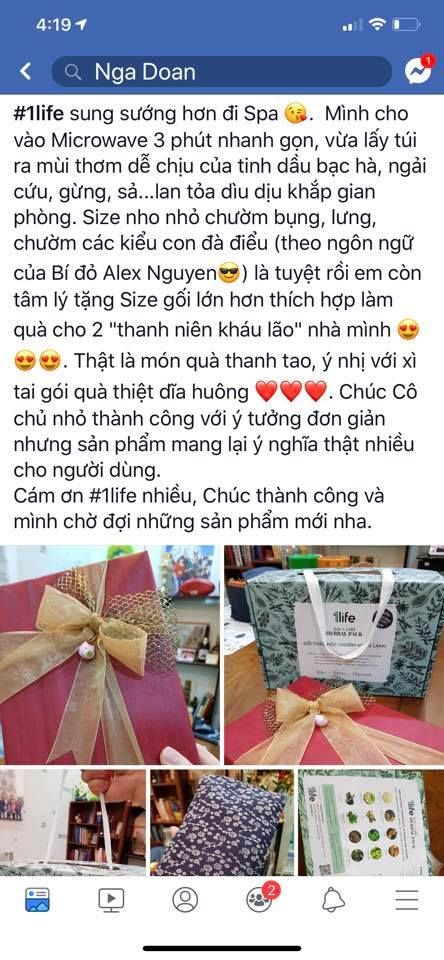 AnaWorkout Gối chườm thảo mộc