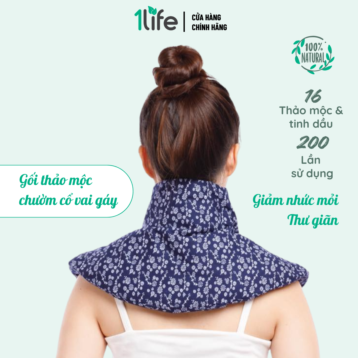 Gối thảo mộc chườm Cổ Vai Gáy