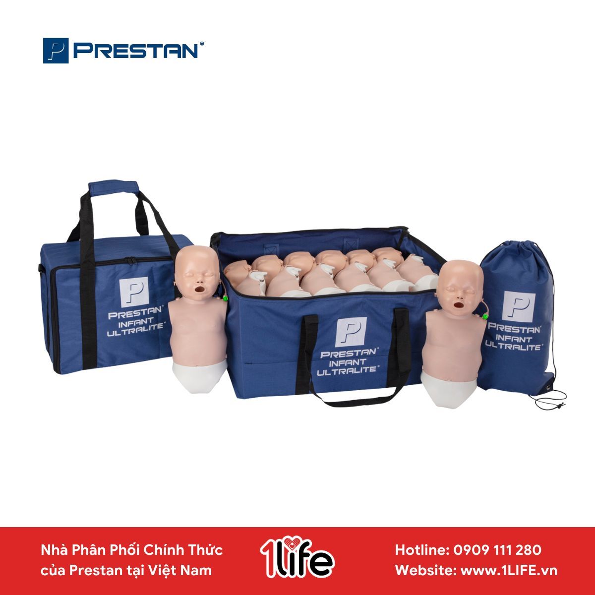 MÔ HÌNH THỰC HÀNH HỒI SỨC TIM PHỔI CPR SIÊU NHẸ PRESTAN ULTRALITE MANIKIN
