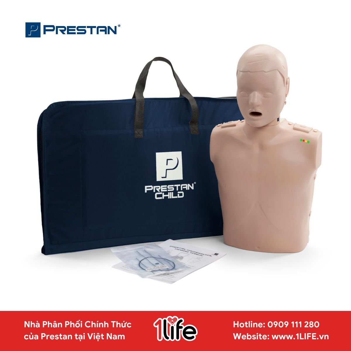COMBO 3 MÔ HÌNH THỰC HÀNH HỒI SỨC TIM PHỔI CPR TIÊU CHUẨN PRESTAN PROFESSIONAL MANIKIN COLLECTION