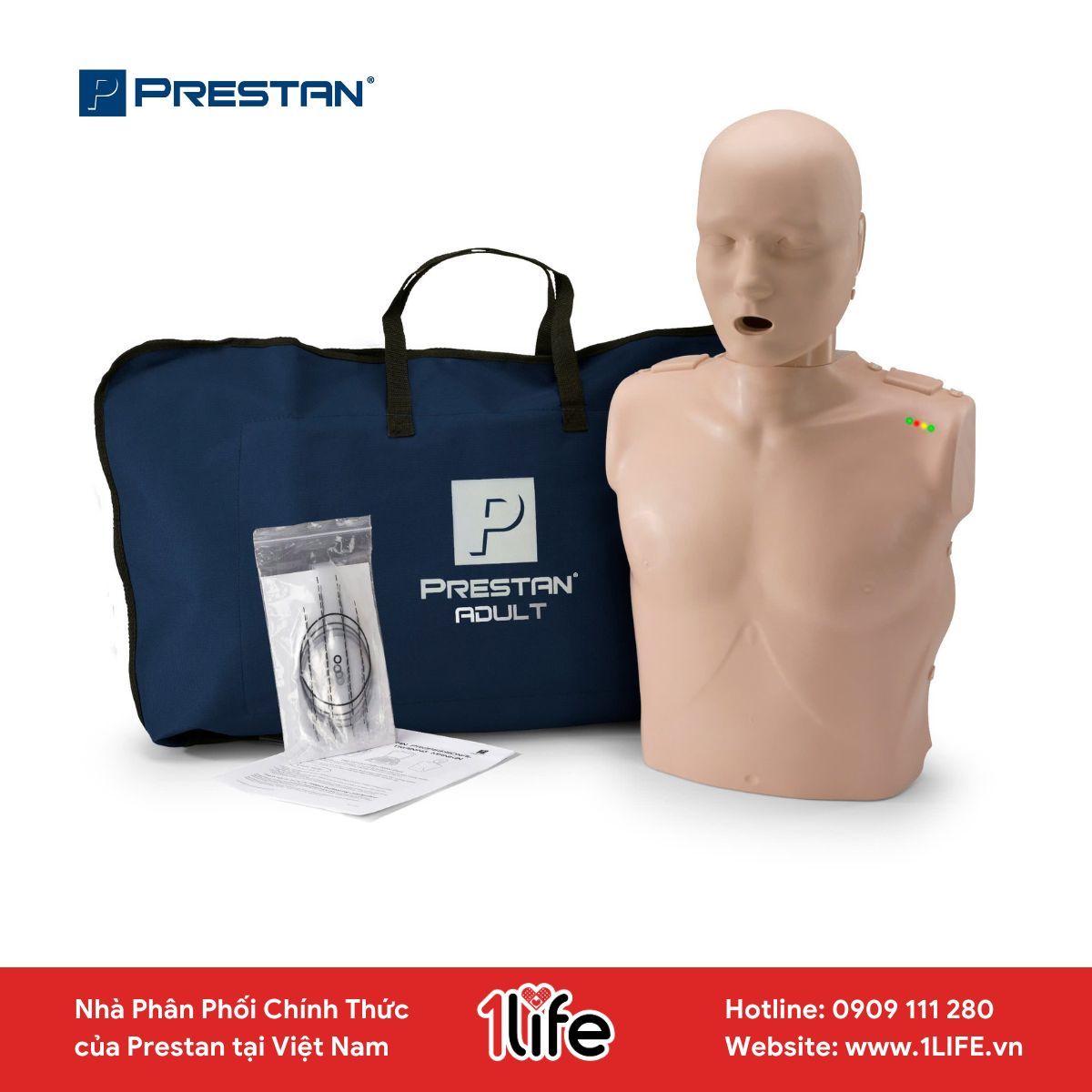 MÔ HÌNH THỰC HÀNH HỒI SỨC TIM PHỔI CPR NGƯỜI LỚN PRESTAN PROFESSIONAL ADULT MANIKIN