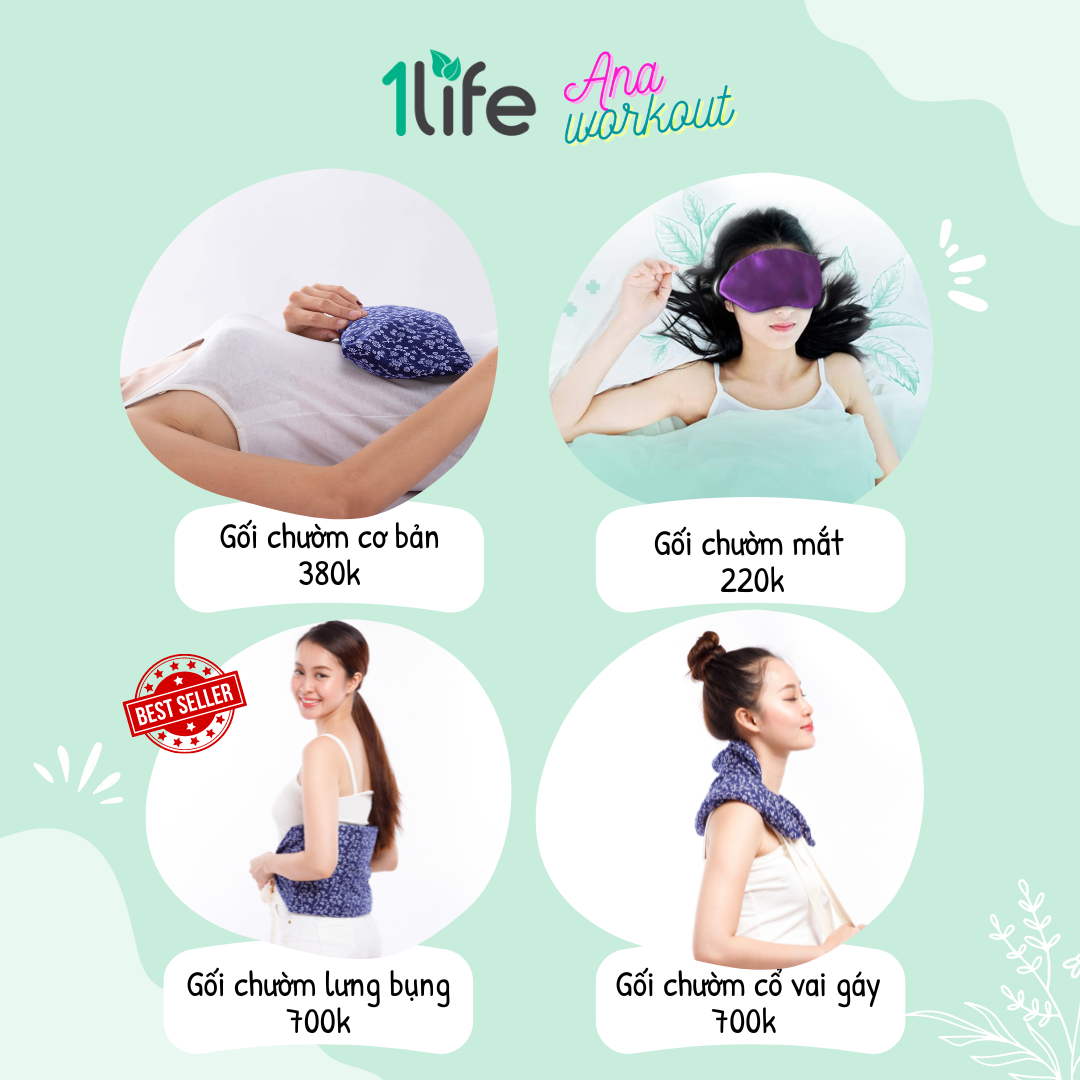 AnaWorkout Gối chườm thảo mộc