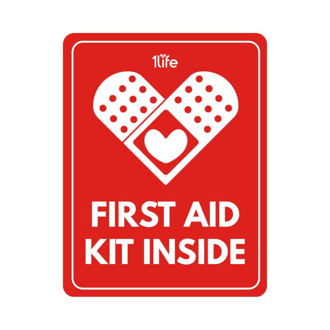 STICKER DÁN XE Ô TÔ - FIRST AID KIT INSIDE