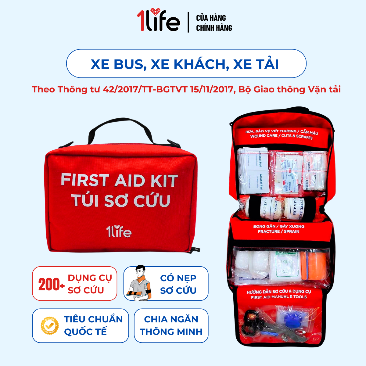 Túi sơ cứu cho xe bus, xe khách, xe tải, xe du lịch