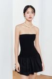Đầm ống phối bèo - Đen - D0627