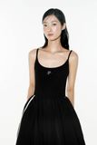 Đầm giấy than - Đen - D0628