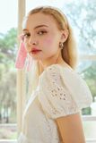 Đầm babydoll tay phồng - Trắng - D0651
