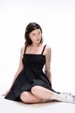 Đầm 2 dây hở lưng - Đen - D0652