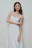 Đầm maxi hai dây cut-out - Trắng - D0659