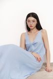 Đầm maxi biến kiểu ngực - Xanh biển - D0695