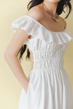 Đầm cánh tiên hở lưng - Trắng - D0710