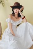 Đầm cánh tiên hở lưng - Trắng - D0710