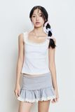 Áo dây phối ren - Trắng - T0961