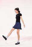 Chân váy denim xếp ly - Xanh - S0242