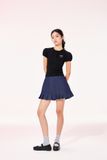 Chân váy denim xếp ly - Xanh - S0242