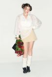 Áo sơ mi kiểu vải organza - Trắng - T0860