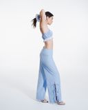 Áo bra phối bèo kèm buộc tóc - Xanh biển - T0913