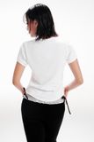 Áo thun vạt bầu - Trắng - T0921