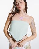 Áo ống đính cườm vạt xéo - Xanh - T0927