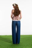 Quần Jeans ống rộng - Xanh đậm - Q0356