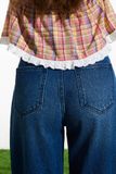Quần Jeans ống rộng - Xanh đậm - Q0356