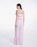Áo ống nhún bèo - Hồng - T0934