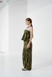 Quần dài vải thô in hình - Xanh lá - Q0359