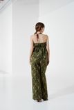 Quần dài vải thô in hình - Xanh lá - Q0359