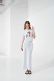 Áo croptop in chữ - Trắng - T0951