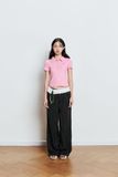 Quần sọc ống suông - Đen - Q0362