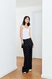 Quần ống suông túi đắp - Đen - Q0361