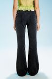 Quần Jean ống loe cạp lỡ - Xám wash - Q0369