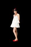Áo kiểu 2 dây đính nơ - Trắng - T0983