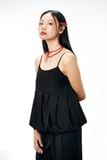 Áo dây kiểu bí - Đen - T0985