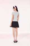 Chân váy A đắp vạt chéo - Đen - S0246